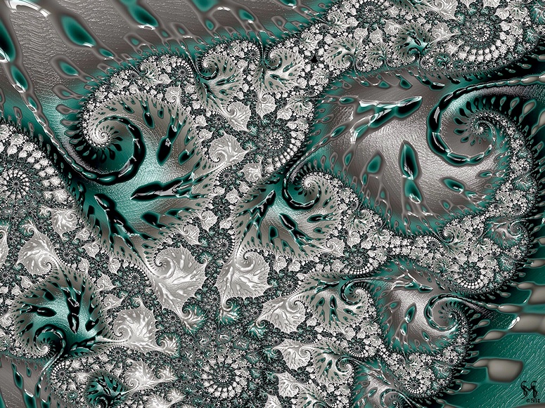 Teal Tabinet -Fractal Art by Susan Maxwell Schmidt